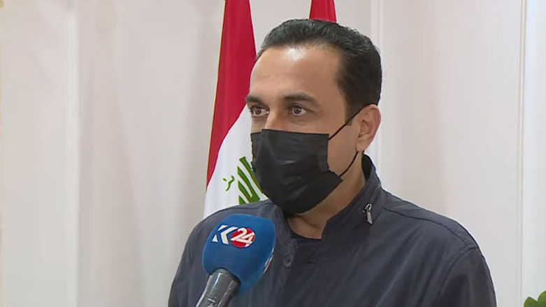 Erbil Governor Omed Khoshnaw talking to Kurdistan 24 about Erbil flash flood, Dec. 18, 2021. (Photo: Kurdistan 24)